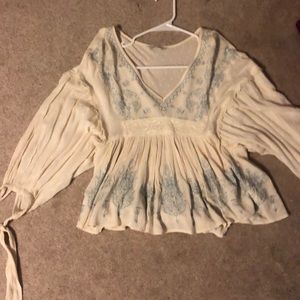 Boho tan blouse